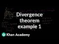 Divergence theorem example 1 | Divergence theorem | Multivariable Calculus | Khan Academy