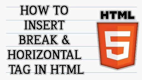 How to insert break and horizontal rules tag in html | Designer Den