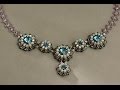 Sidonia's handmade jewelry - Blue Roses Necklace - Swarovski Necklace Part 1