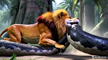 Epic Battle: Lion vs. Giant Python – Who Will Survive?