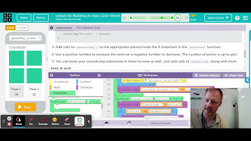 Code.org - Event-Driven Programming in App Lab: Building an App: Color Sleuth #16 part 2