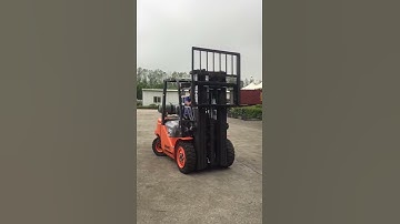 3 ton propane petrol gas forklift with container mast demo video