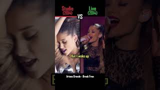 STUDIO vs LIVE: Ariana Grande - Break Free - #shorts #versus #music