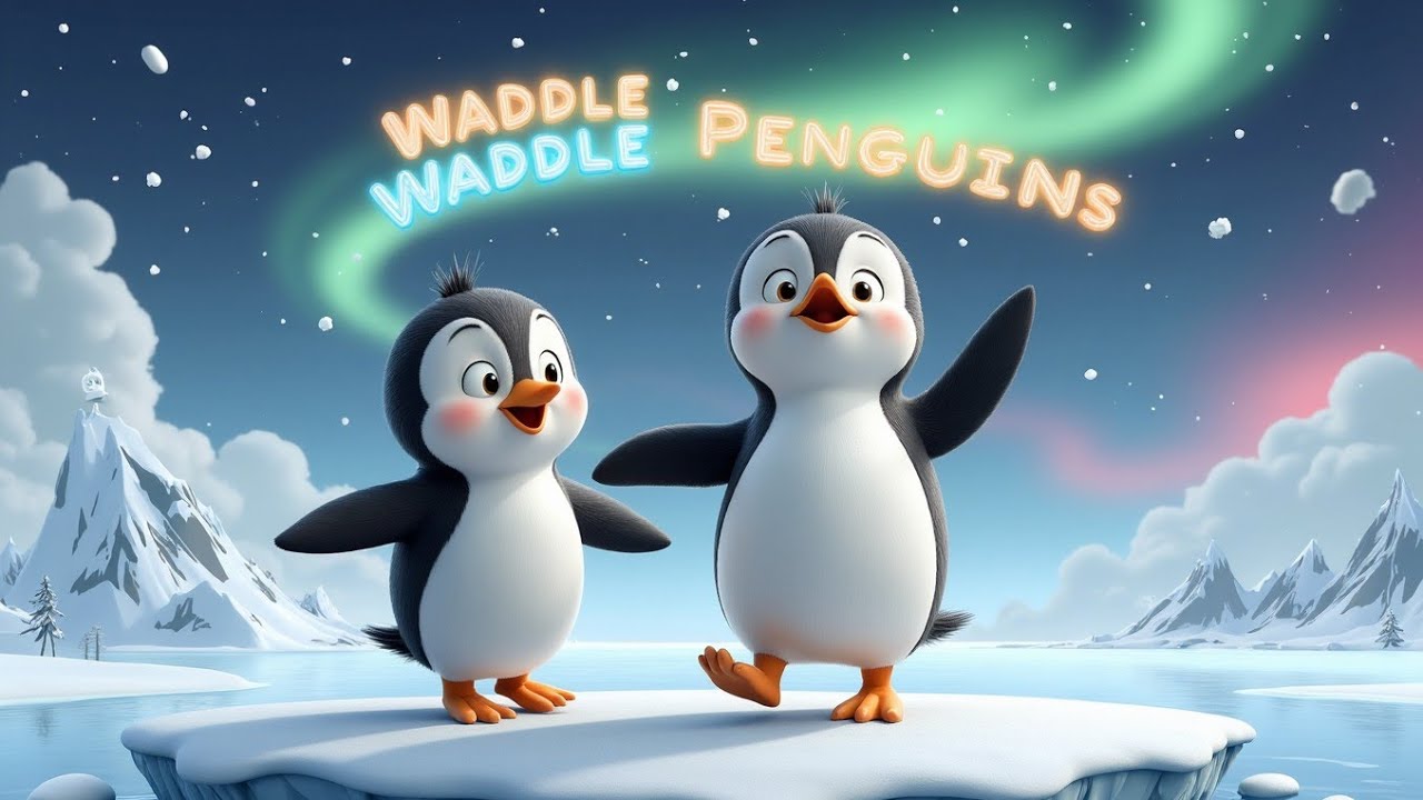 Waddle Waddle Penguin | Fun Winter Dance Song for Kids | RhymyMagic ...