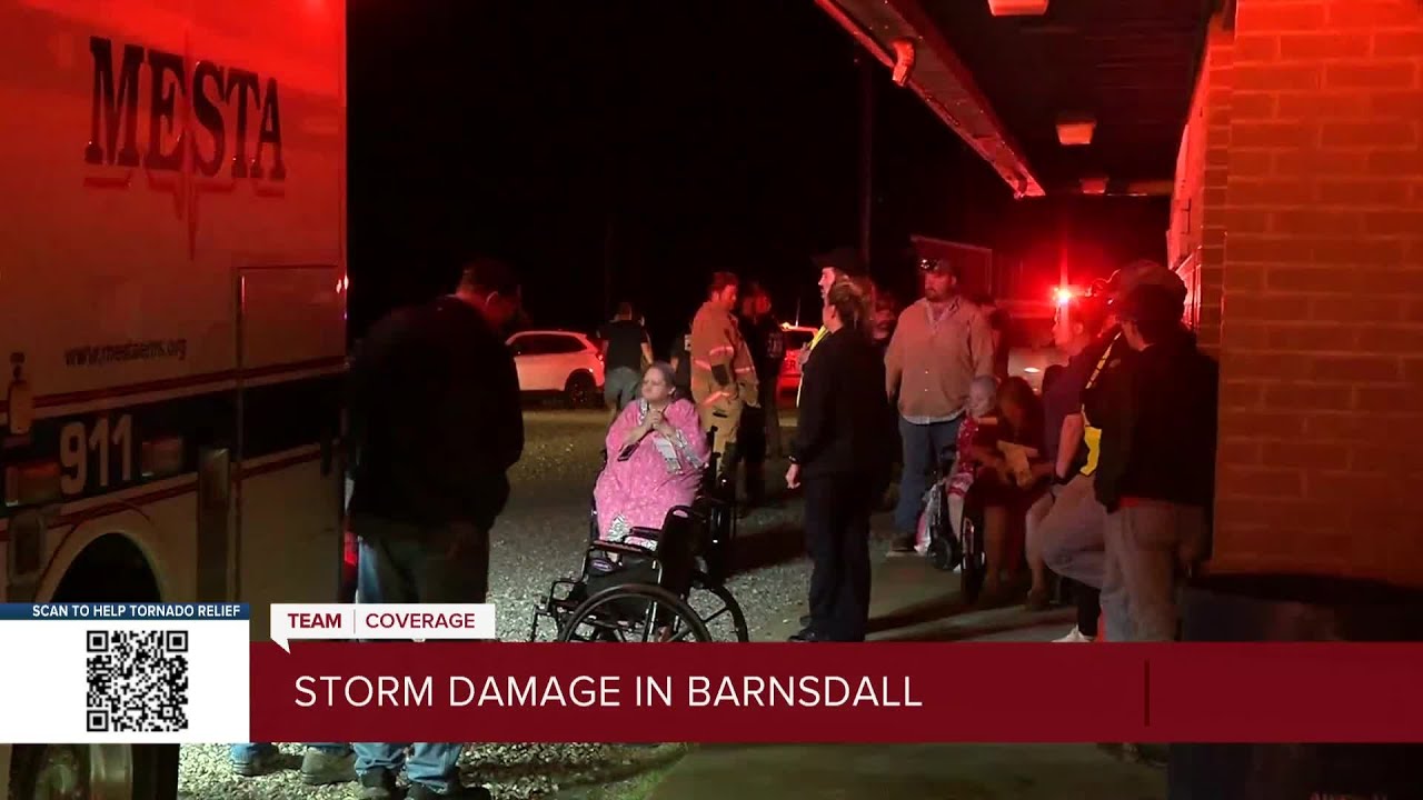Apparent tornado strikes Barnsdall - YouTube