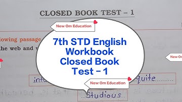 7th STD English Workbook Closed Book Test - 1 @OmPrakash-rn8hc