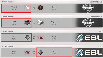 CSGO Lounge Betting Predictions 23/02/2016 - Vexed VS Ence, G2 VS Mouz, And More