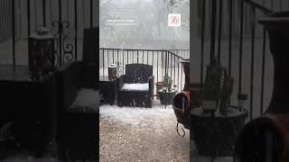 San Antonio Shocked as Hail Piles Up Like Snow in Rare Spring Storm. #SanAntonio #TexasHailstorm