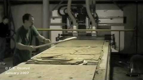 Roller Hold-down, Stack Cutting Furniture Frames on a C.R. Onsrud CNC Router