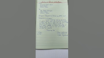 Bank Letter/How write letter to block ATM card/Letter Writing/Application for Block ATM Card