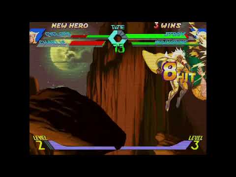 X-Men vs. Street Fighter - Cyclops, Charlie vs. Storm, Wolverine 2