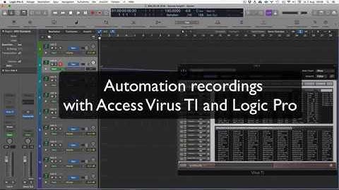 Access Virus TI - How to record automation in Logic Pro!