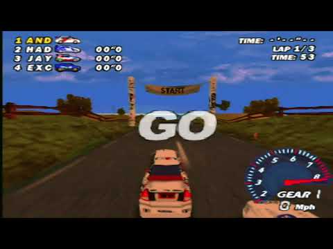 V-Rally 99 Nintendo 64 Racing Gameplay (Playing on N64 with Super64 Adapter and mClassic Upscaler)