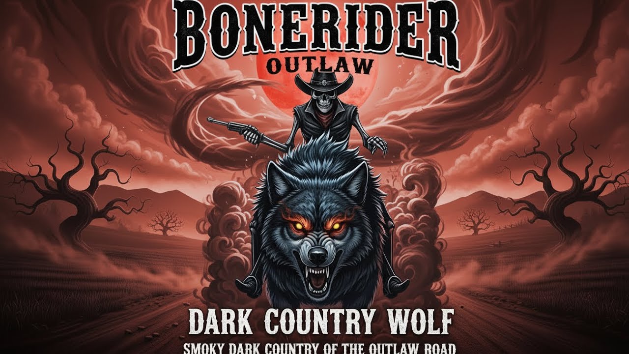 BoneRider Outlaw 🔥 Dark Country Wolf 🐺 Smoky Dark Country of the Outlaw Road