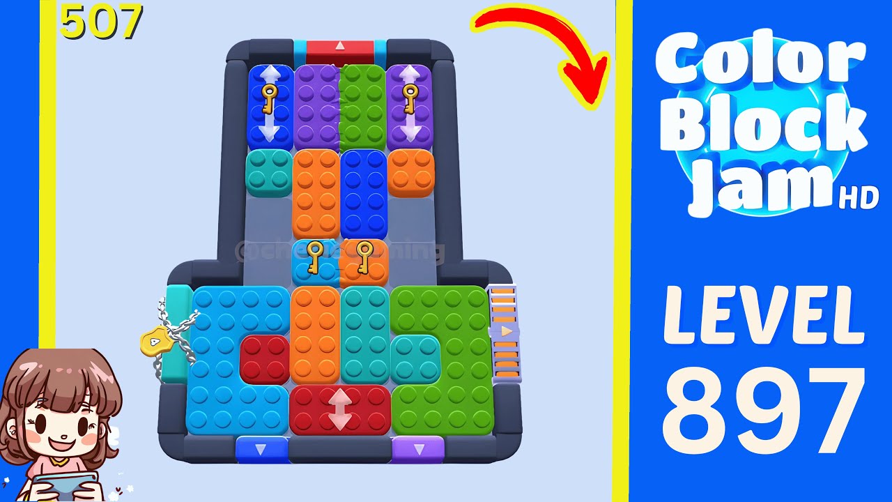Color Block Jam Level 507 (897) Solution Walkthrough - YouTube