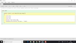 Java Programming : Basic Programming ( Average and String args ) Part 4 in Hindi