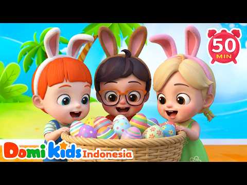 Let's Hop, Little Bunny! 🐰 Cheerful Kids' Song for Toddlers | Domi Kids Indonesian Songs