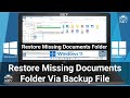 How to Restore Missing Documents Folder in Windows 11 Via File History Feature/Restore Missing Files