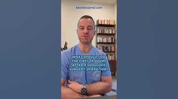 What Should I Do The First 24 Hours After A Shoulder Surgery Operation #shouldersurgery