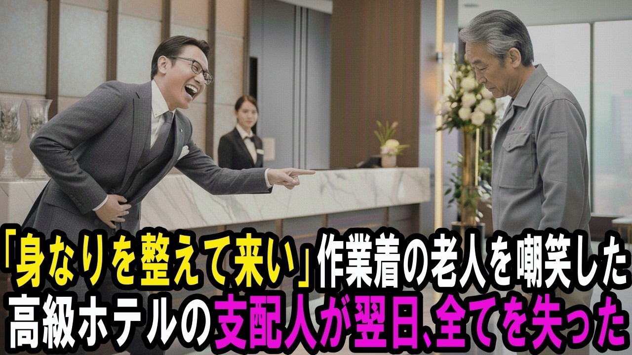 「身なりを整えて来い」作業着の老人を嘲笑した高級ホテルの支配人が翌日、全てを失った【人生スッキリ劇場】