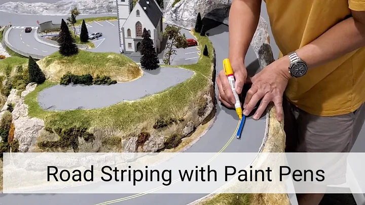 HO Scale Model Railroad Update #10 - Road Striping