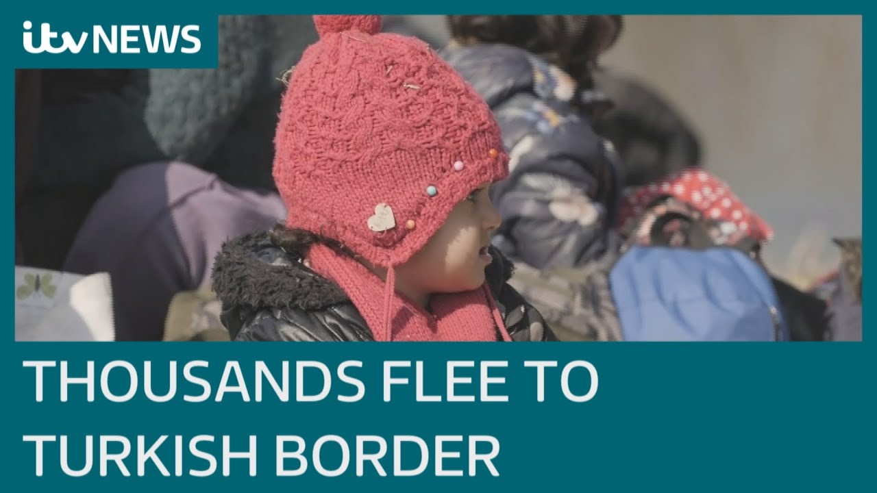 Thousands mass at TurkeyGreece border after escalation in Syria