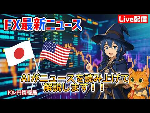 【FXライブ配信】2026.7/27.19:01~AIが最新ニュースをすべて読み上げます！リアルタイムでドル円レートをお知らせしニュースが入り次第、今後のドル円レートについて詳しく解説していきます。