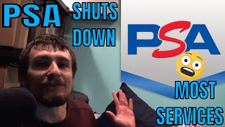 PSA Grading: IMMEDIATE SHUTDOWN OF VALUE, ECONOMY, REGULAR, EXPRESS SERVICES. Dares Other Companies.