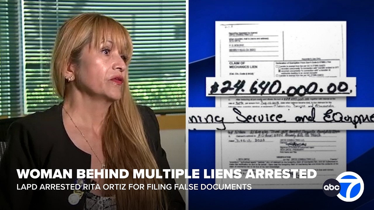 SoCal woman behind multimillion dollar liens arrested for filing false documents, LAPD says