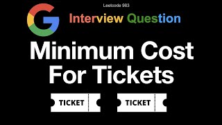 Leetcode 983. Minimum Cost For Tickets