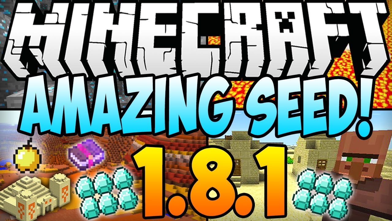 Minecraft 1.8.1 Seeds - DIAMONDS, MESA BIOME, DOUBLE VILLAGE AT SPAWN ...