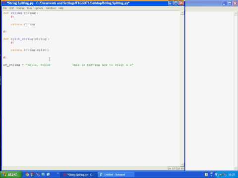 [TuT] python - Splitting a String