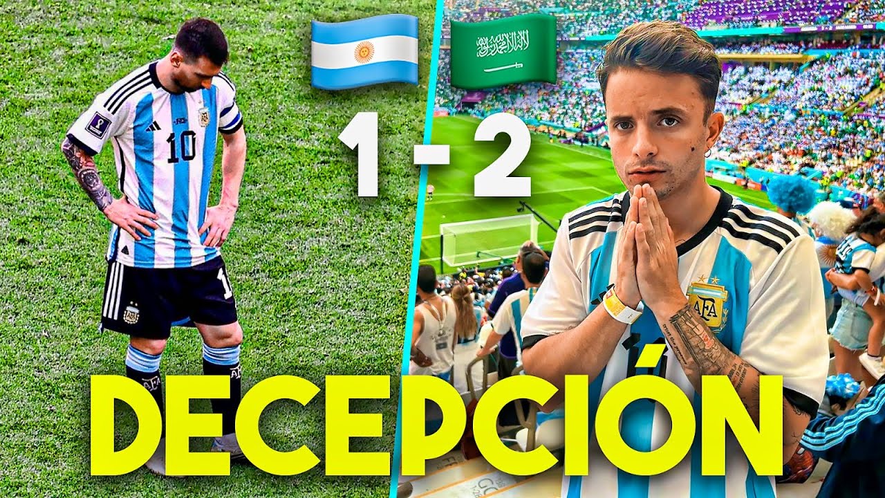 HINCHA ESPAÑOL REACCIONA al ARGENTINA 1-2 ARABIA SAUDÍ en el ESTADIO de QATAR