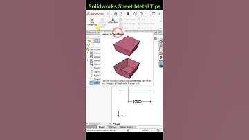 Solidworks sheet metal tips |  Create base flange #solidworks #sheetmetal  #cad