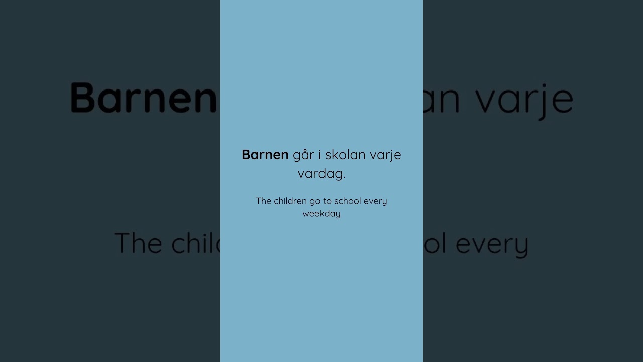 Swedish Word of the Day: School  