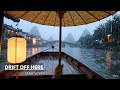 Night Mist Riverboat in Ancient China | 34 Min Quiet Scroll for Sleep &amp; Soft Evenings