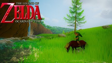 The Legend of Zelda Ocarina of Time Hyrule Field in Unreal Engine 5 Demo (Fan Remake) Gameplay