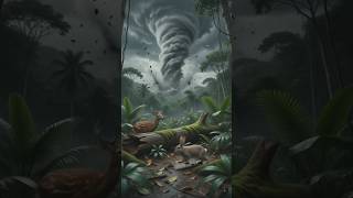 😱🌪️ Wild Animals Ran for Their Lives as a Giant Tornado Hit the Jungle! #WildAnimals #HiddenCamera