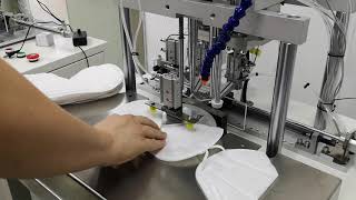 The whole process of N95 Face Mask Ear Loop Welding Machine
