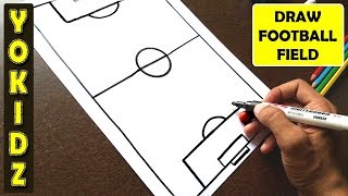 How To Draw Football Ground Youtube