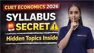 CUET 2026 Economics | Economics updated Syllabus | Class 12 | Free Series | Rank Edge #rankedge