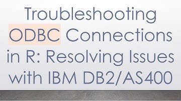 Troubleshooting ODBC Connections in R: Resolving Issues with IBM DB2/AS400
