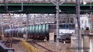 JR貨物 EF65 2040号機+コキ200+タキ1000 貨物列車4074レ 大宮駅通過 2013.3