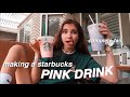 attempting to make a starbucks pink drink!