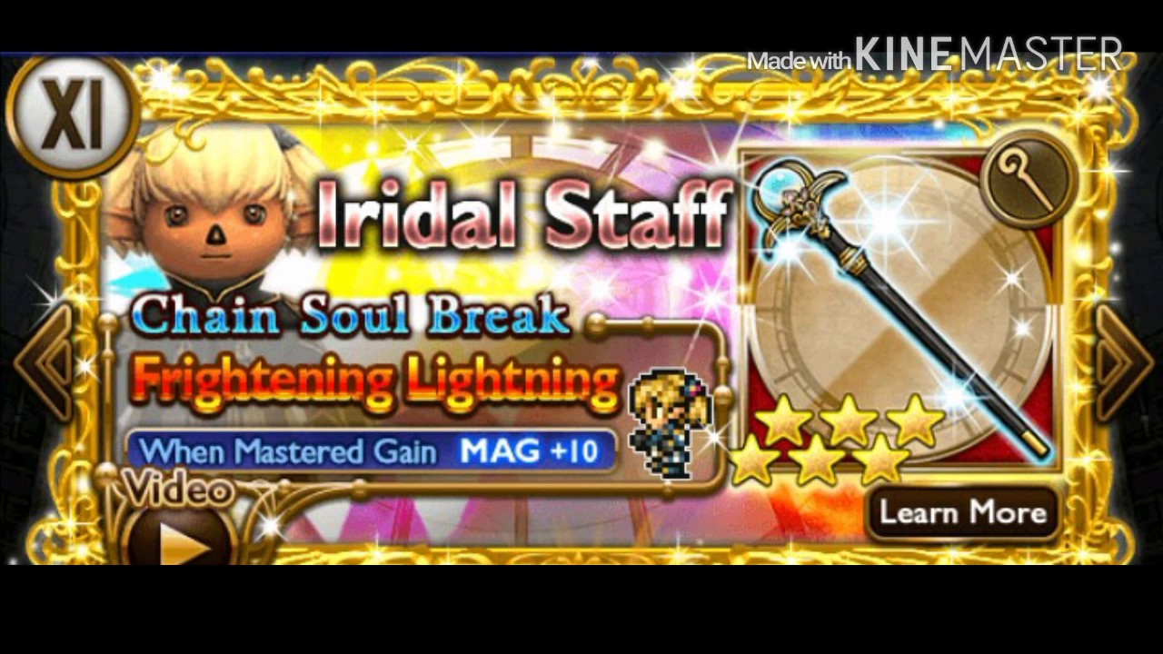 [ FFRK ] Chain Soul Break Iridal Staff FF XI Rare Relic Draws Event X3 !!!!
