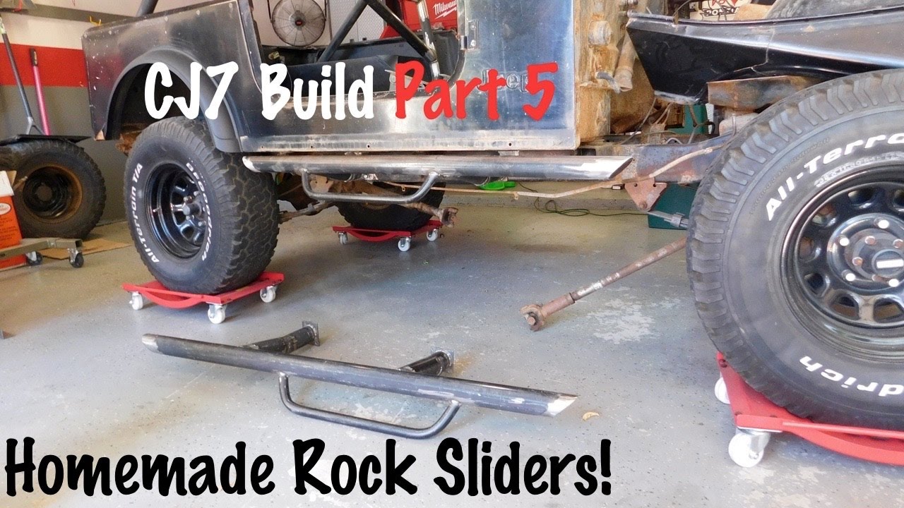 Homemade Side Steps/Rock Sliders Jeep CJ7 Build Part 5 - YouTube.