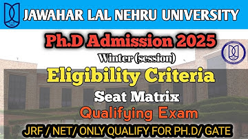 JNU PHD ADMISSION 2025 || JNU PHD ADMISSION APPLICATION FORM 2025-26 #jnuphd