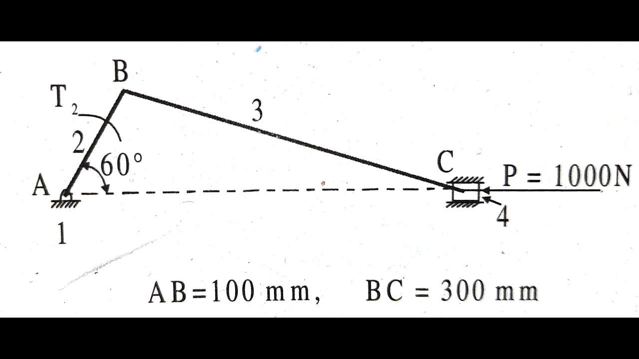 Static Force Analysis of Slider crank Mechanism YouTube