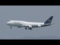 Lufthansa 747-8 D-ABYA Debut (Landing & Takeoff) @ San Francisco International Airport LH454 & LH455