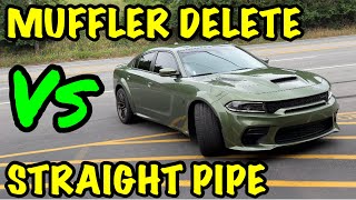 Dodge Charger SRT Hellcat: MUFFLER DELETE Vs STRAIGHT PIPE!